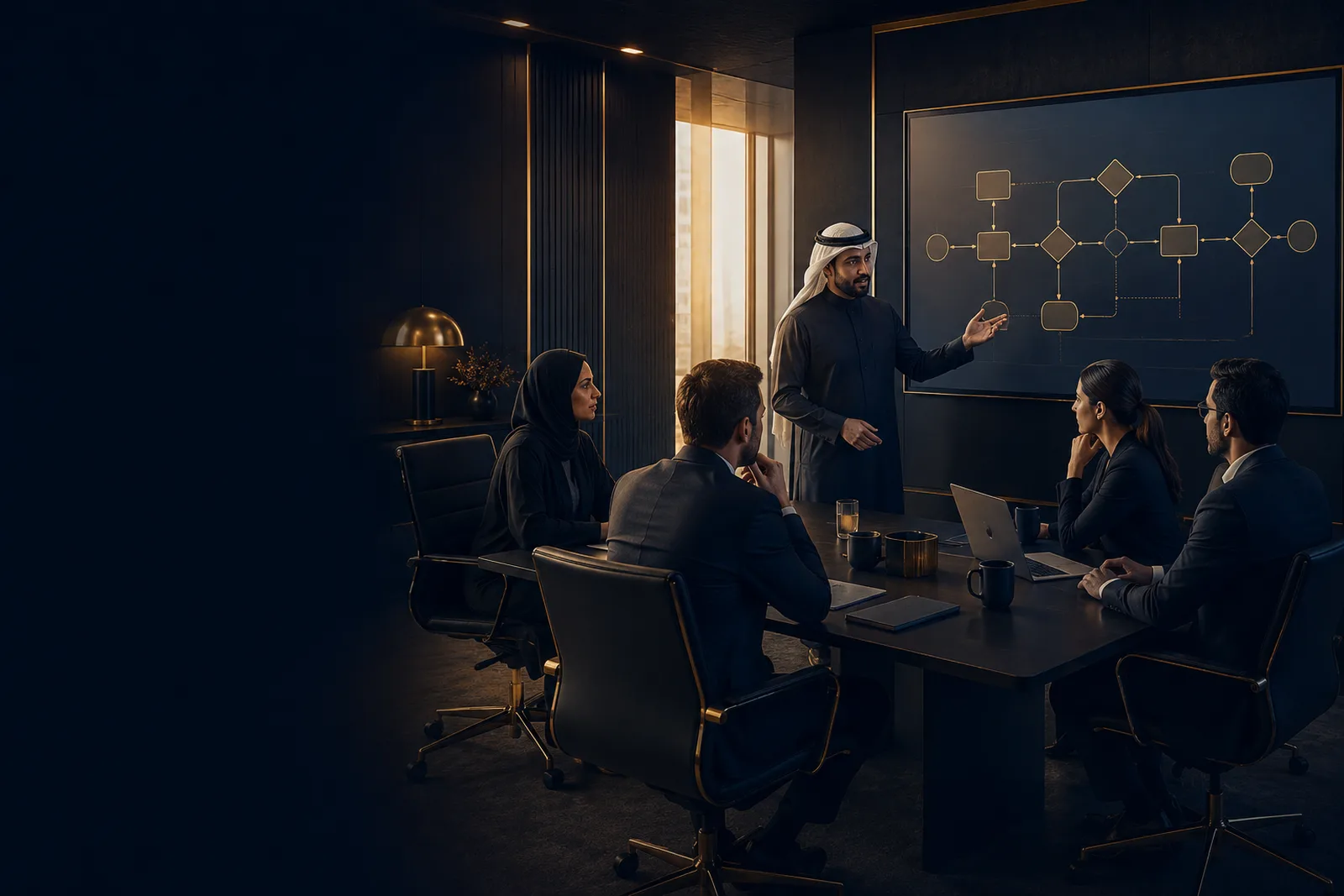 تیم فونیکس در حال همکاری در یک دفتر عملیاتی مدرن